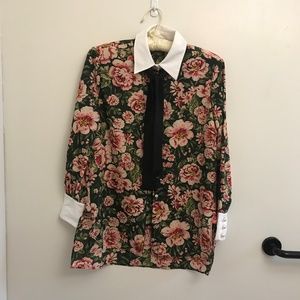 XS Zara floral blouse